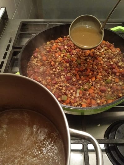 Red wine braised Lentils