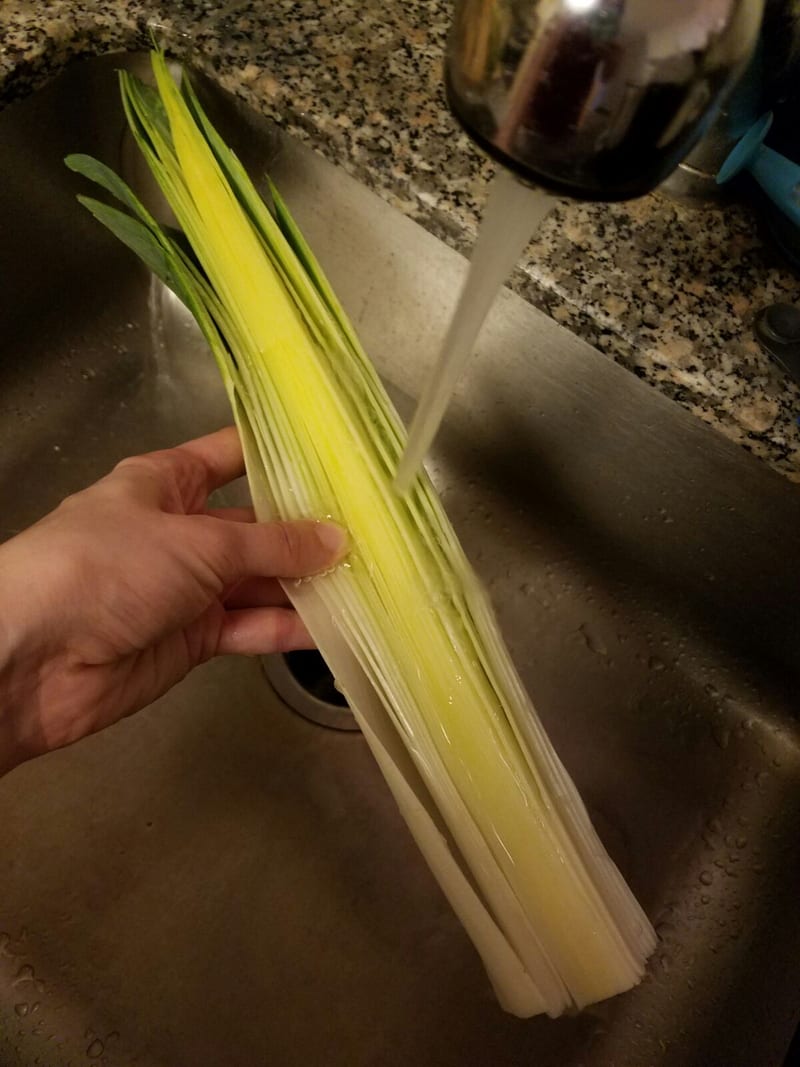washing-leek