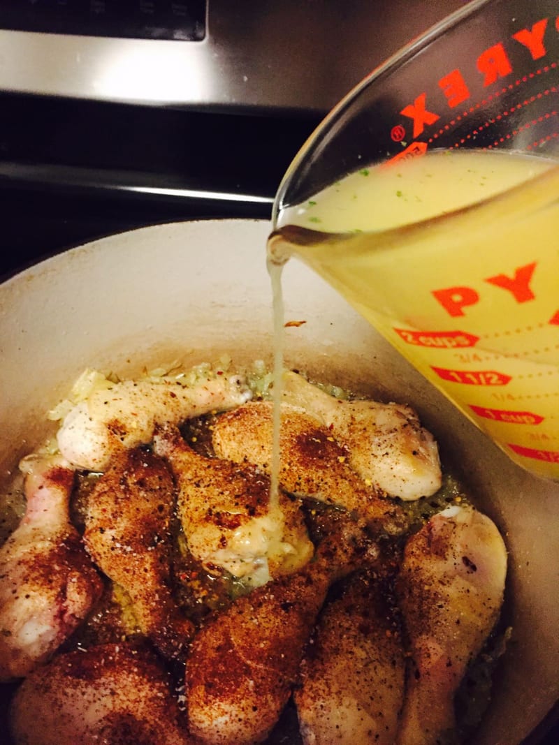 adding-chicken-stock