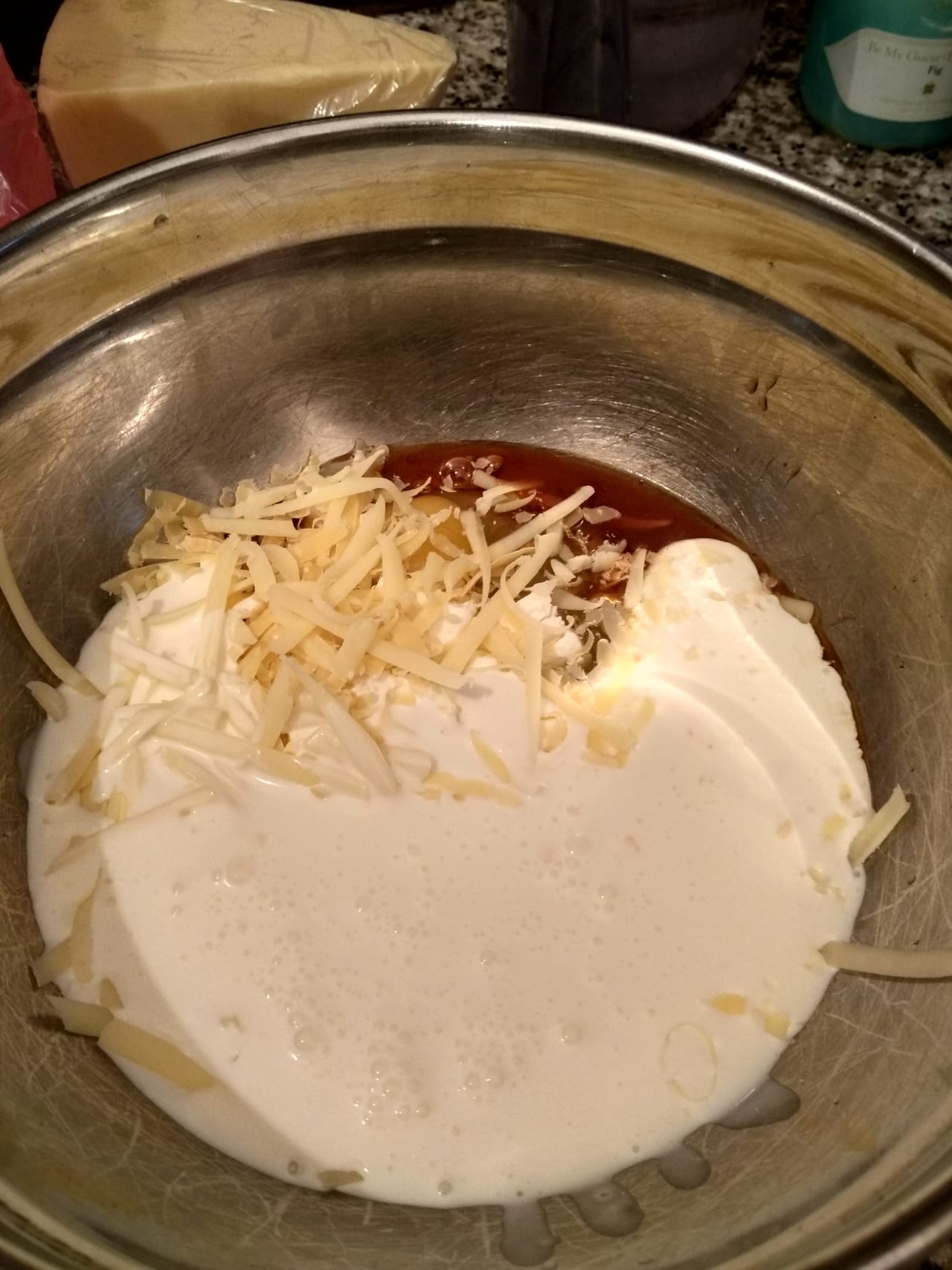 Roasted peppers goat cheese tart