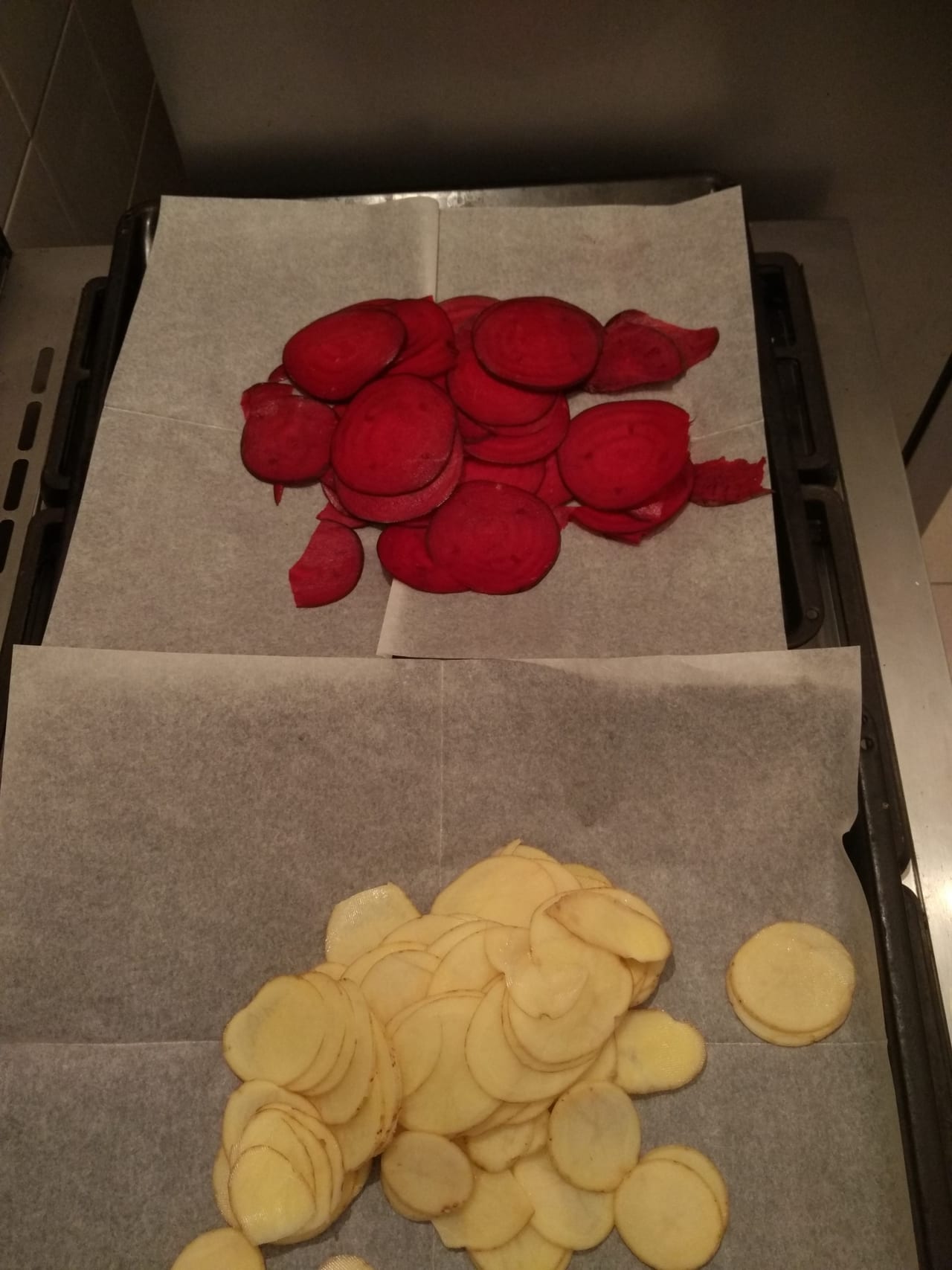 Baked potato and Beet Chips