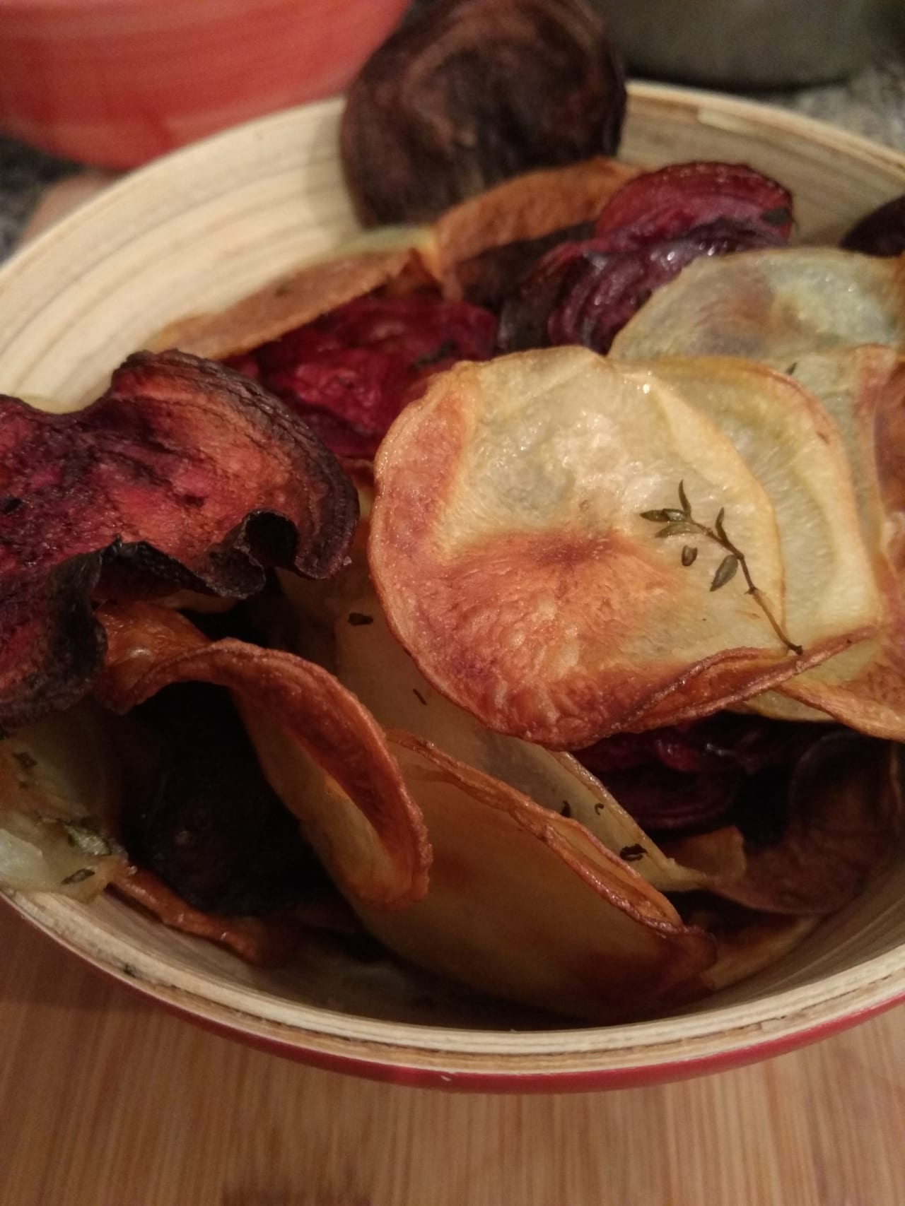 Baked potato and Beet Chips
