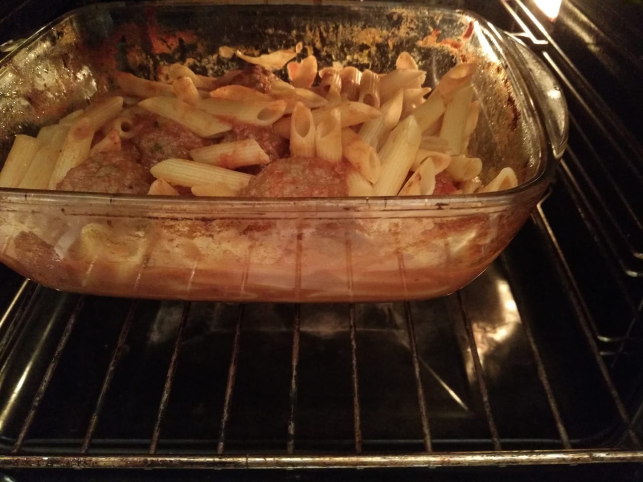 Meatballs with Penne pasta