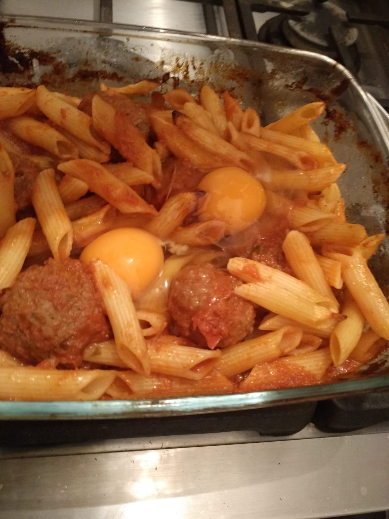 Meatballs with Penne pasta