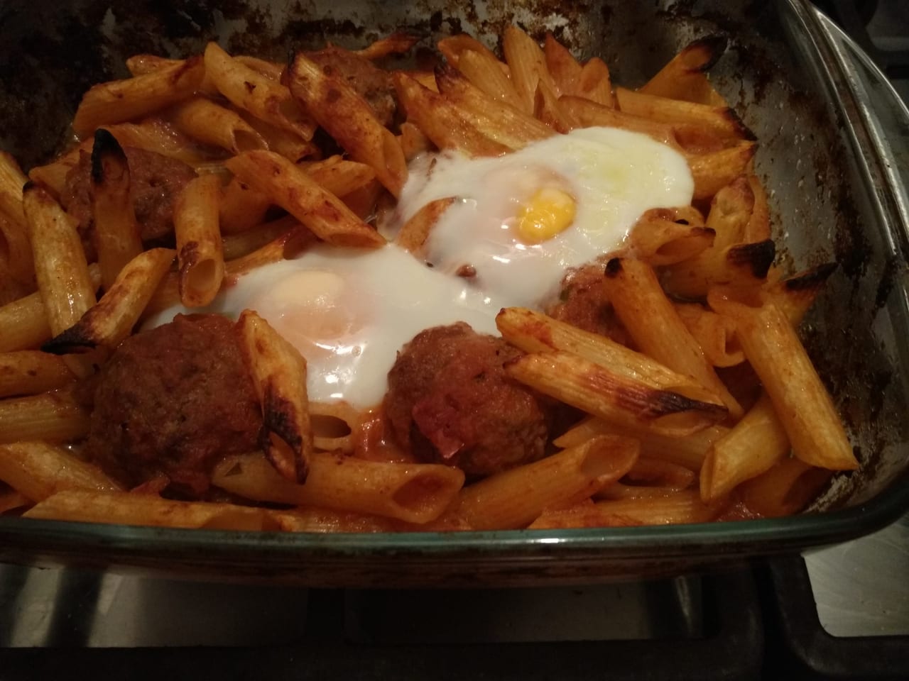 Meatballs with Penne pasta