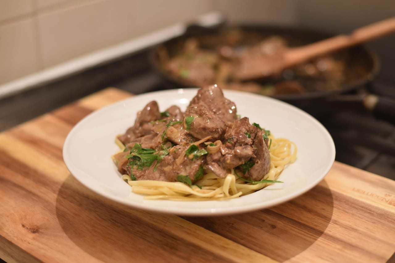 Chicken Liver Pasta