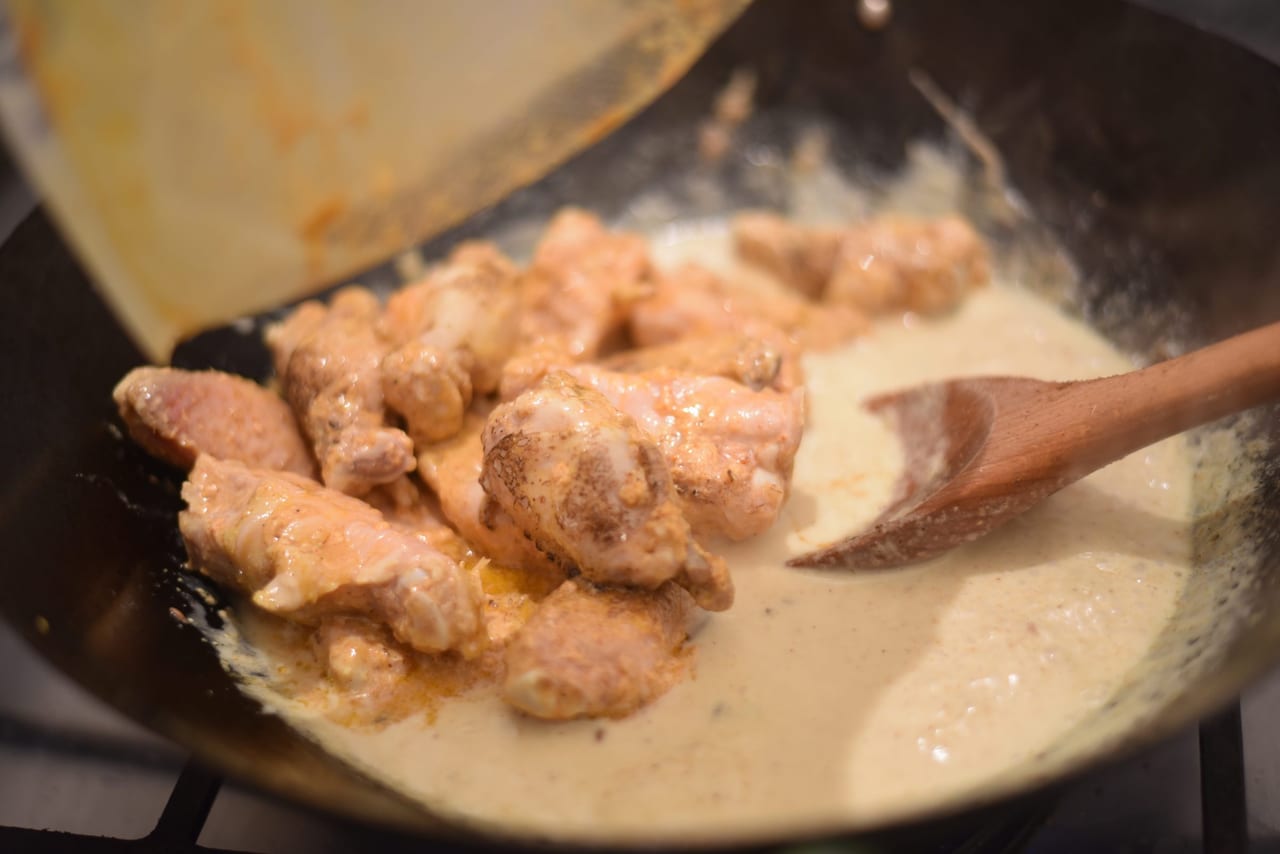 Coconut curry chicken wings