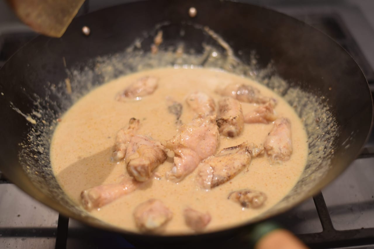 Coconut curry chicken wings