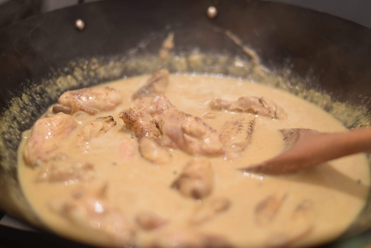Coconut curry chicken wings