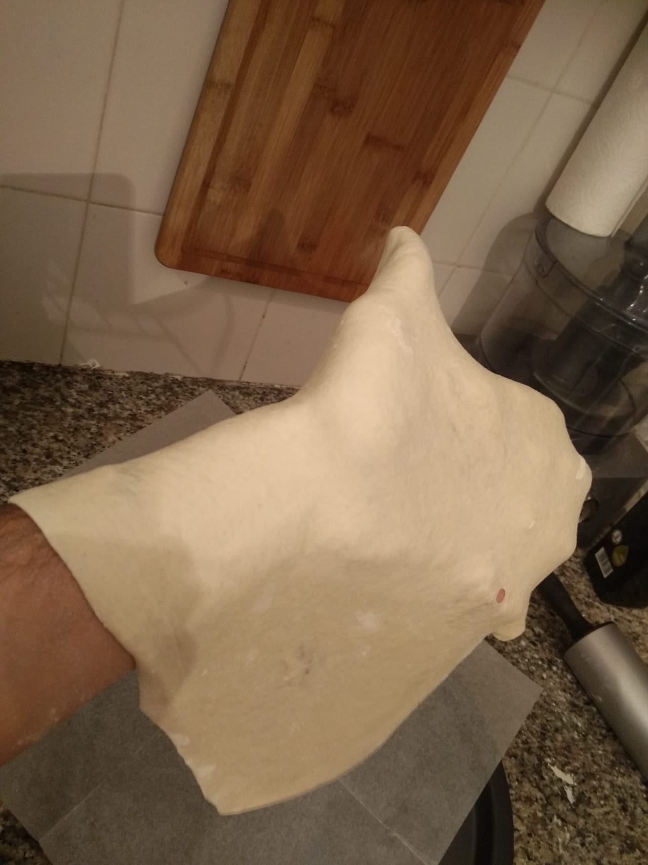 thin-crust pizza dough