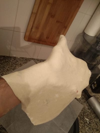 thin-crust pizza dough