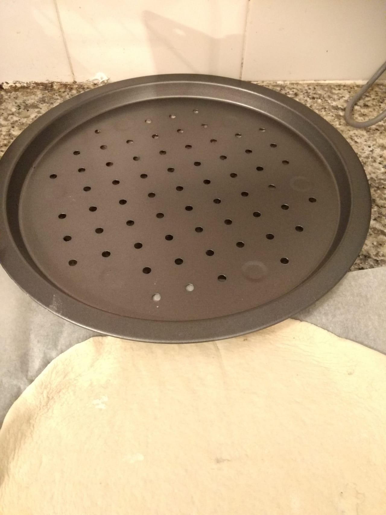 thin-crust pizza dough