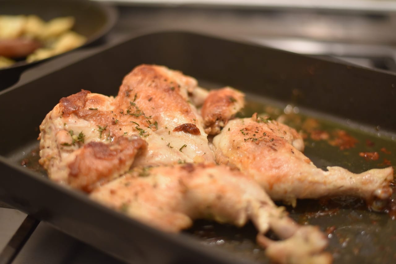 Pan roasted chicken