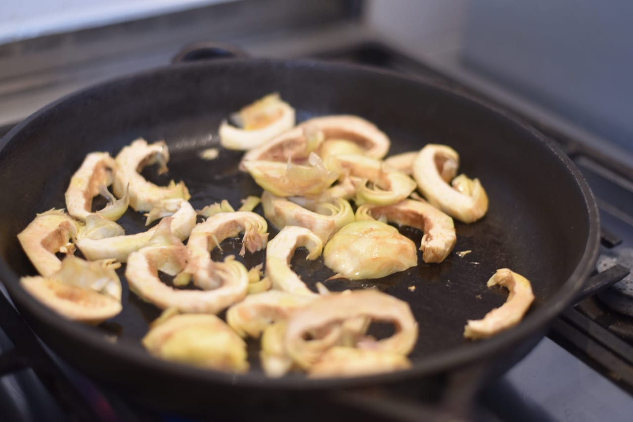 artichoke and zucchini risotto