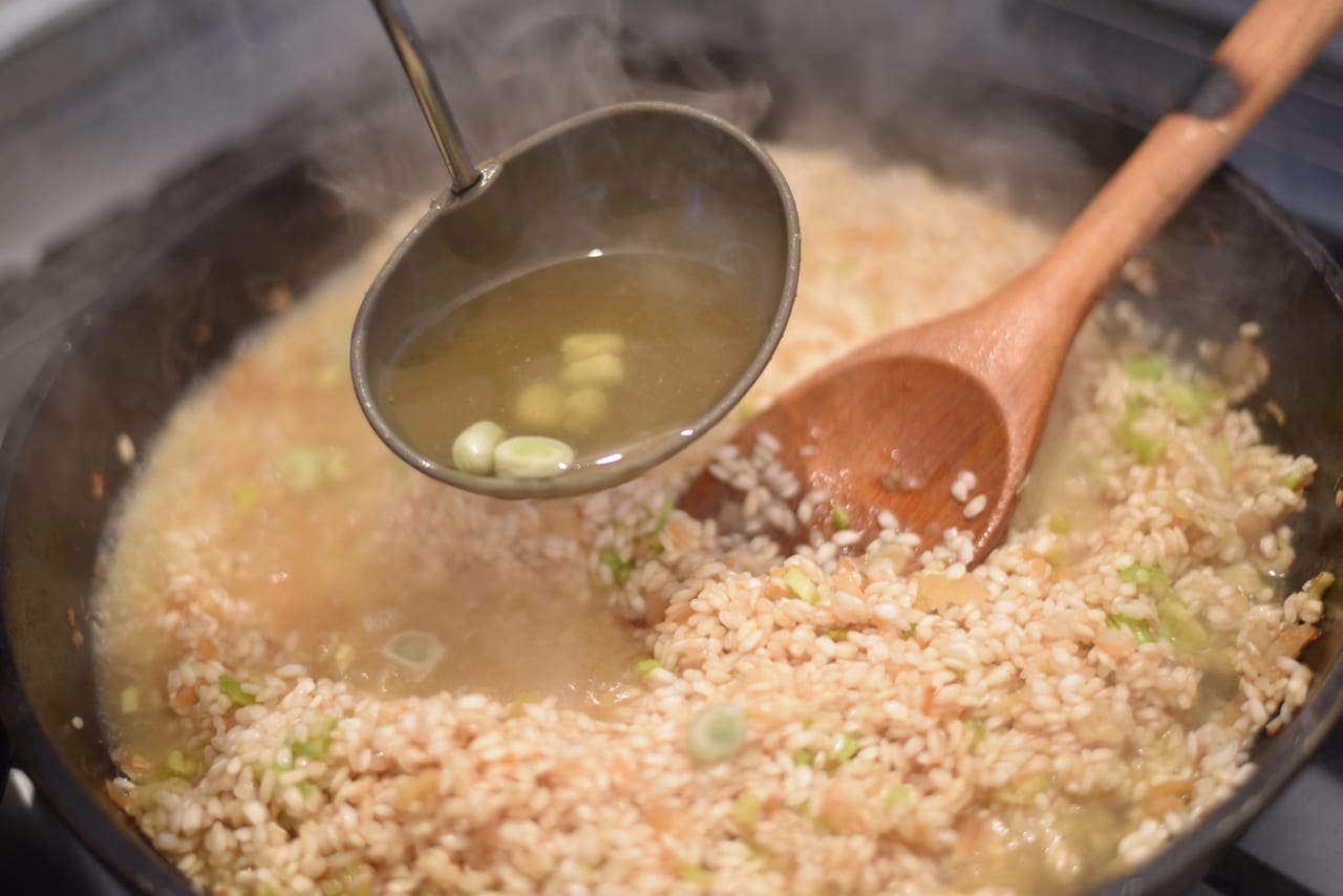 artichoke and zucchini risotto