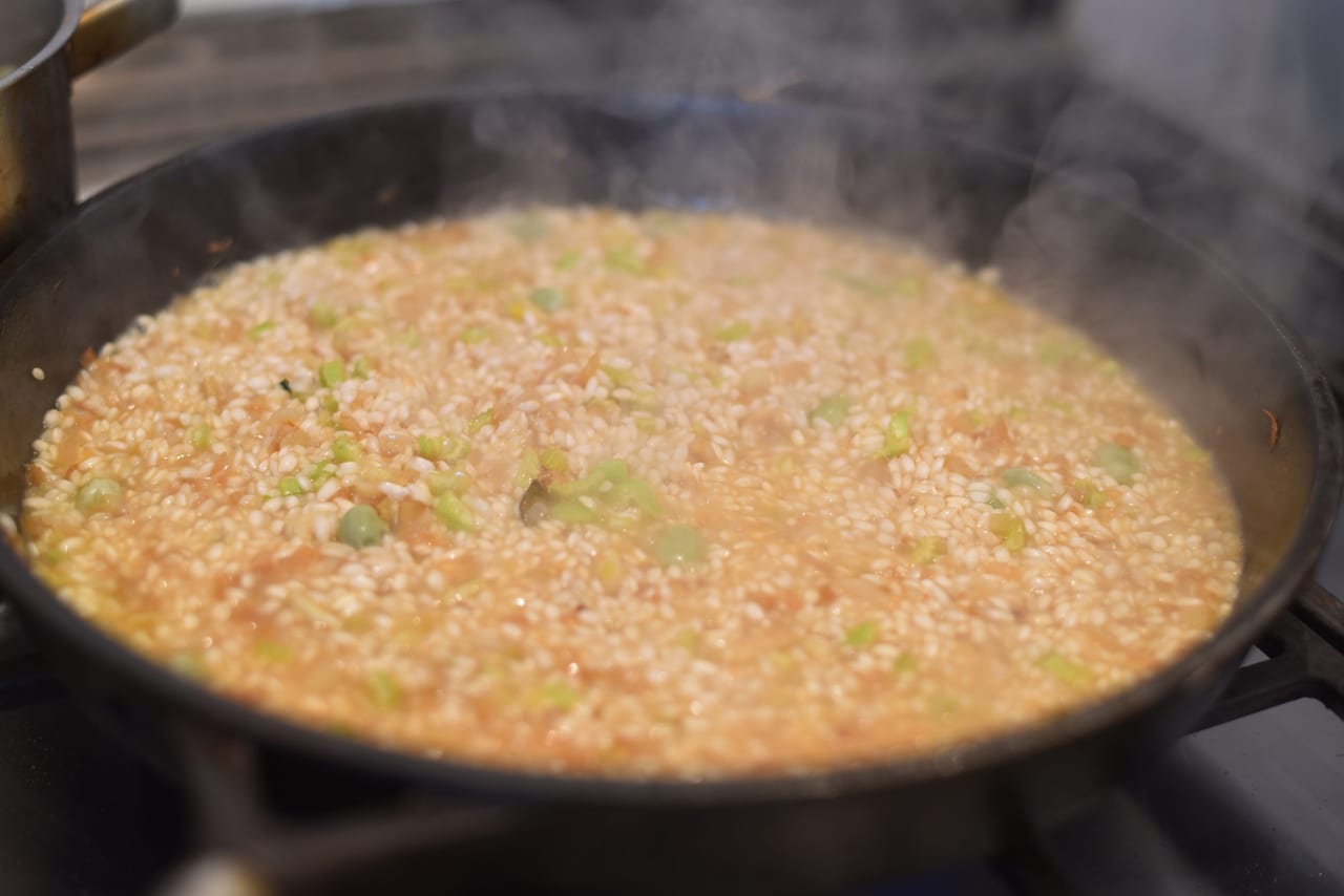 artichoke and zucchini risotto