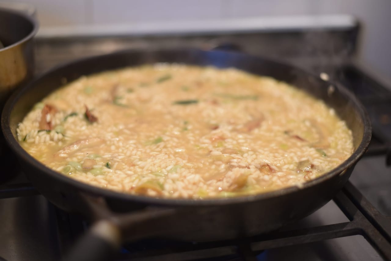 artichoke and zucchini risotto