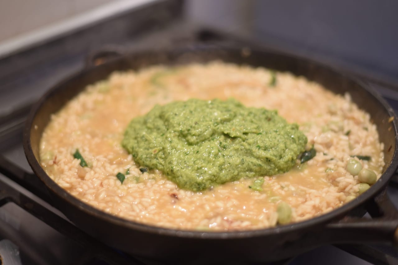 artichoke and zucchini risotto
