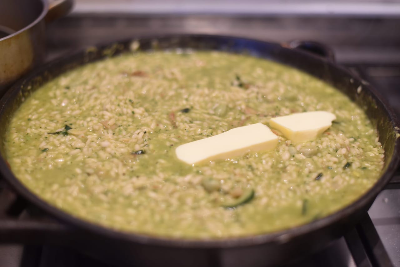 artichoke and zucchini risotto