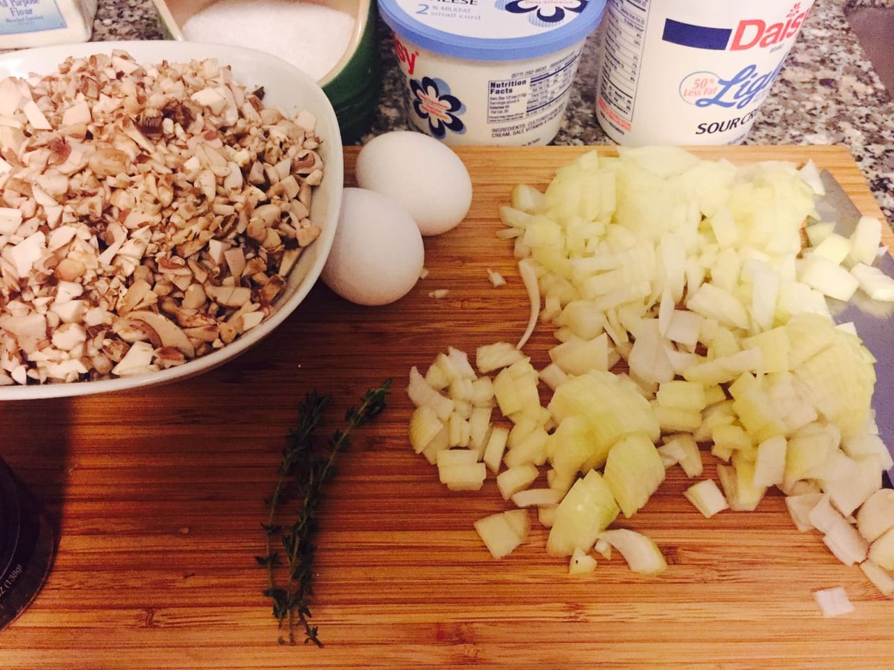 mushroom-quiche-ingredients