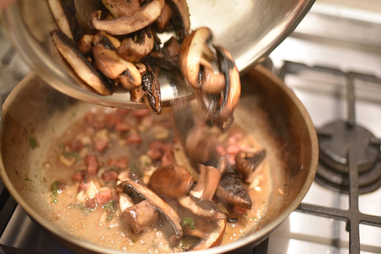 Radiatori Duck and Mushroom Pasta