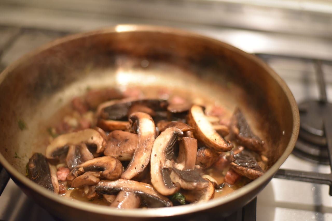 Radiatori Duck and Mushroom Pasta