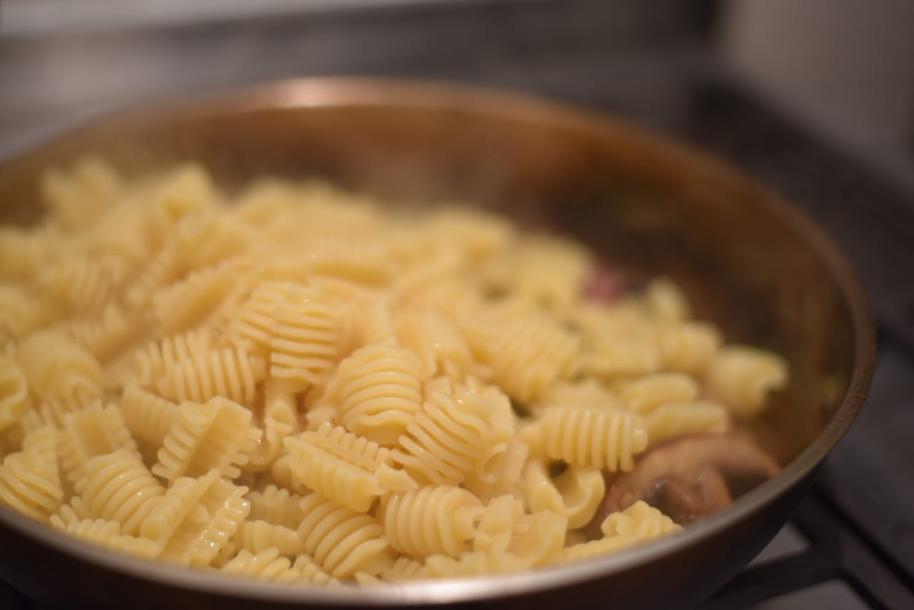 Radiatori Duck and Mushroom Pasta