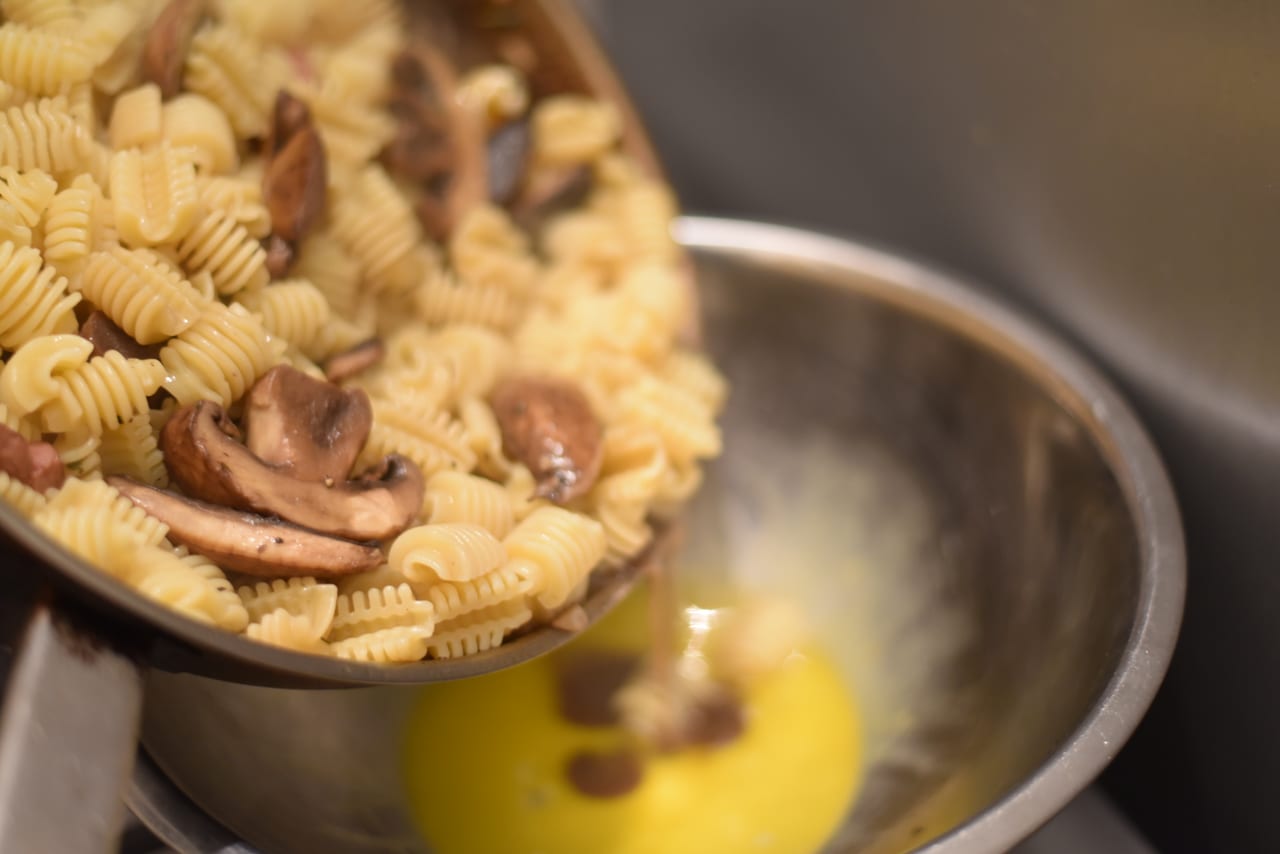Radiatori Duck and Mushroom Pasta