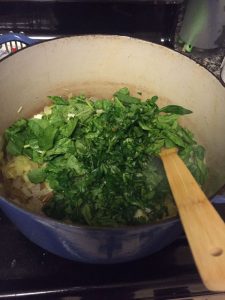 adding-baby-spinach