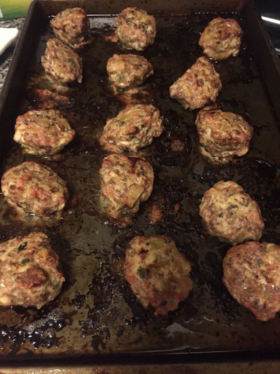Oven Baked Beef Meatballs with Chicken