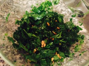 green herbs salad