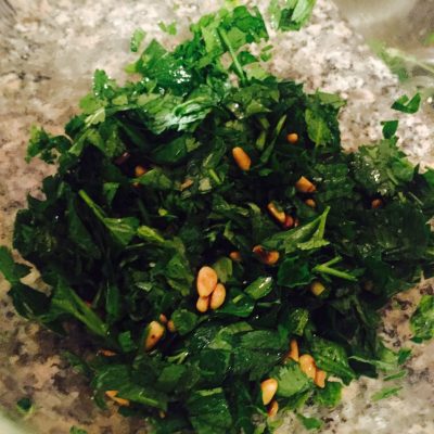 green herbs salad