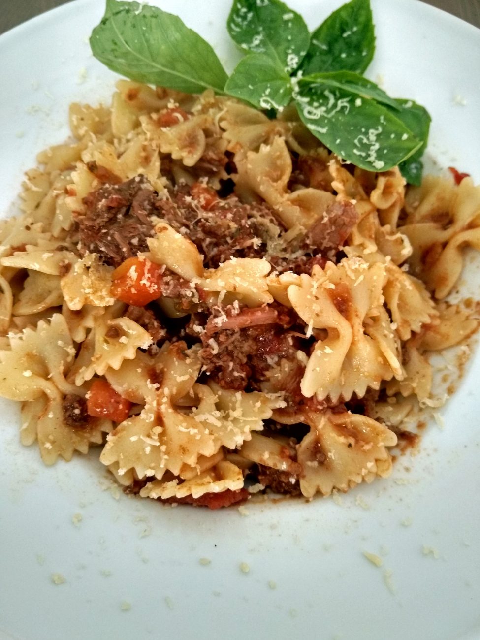 Farfalle Pasta with Ragu Bolognese Sauce