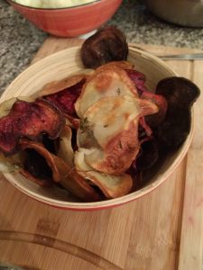 Baked potato and Beet Chips