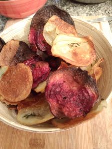 Baked potato and Beet Chips