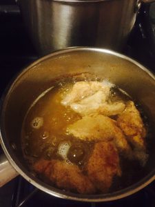 frying-the-chicken