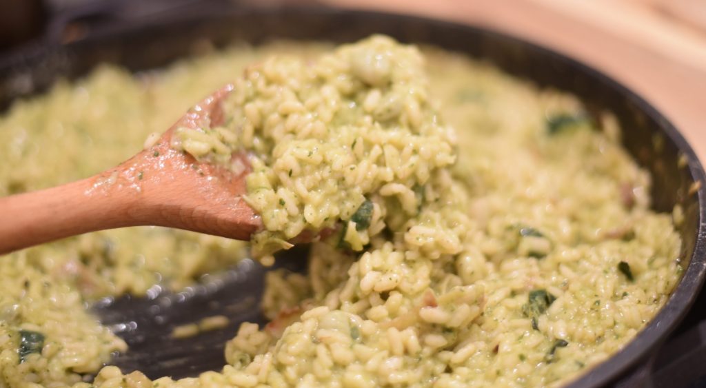 artichoke and zucchini risotto