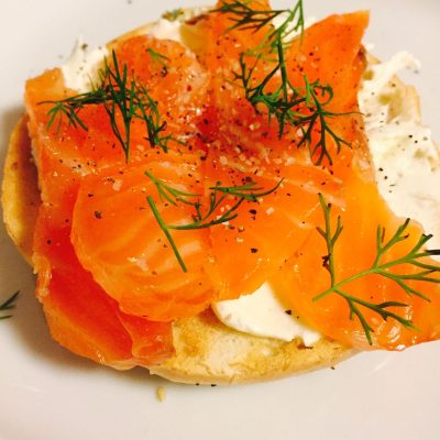 Lox on bagel with creamcheese